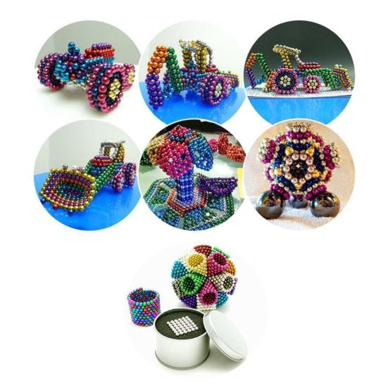 216 Stück 3mm Bunte Magnetkugeln Würfel Stressabbau Frühe Bildung Puzzle