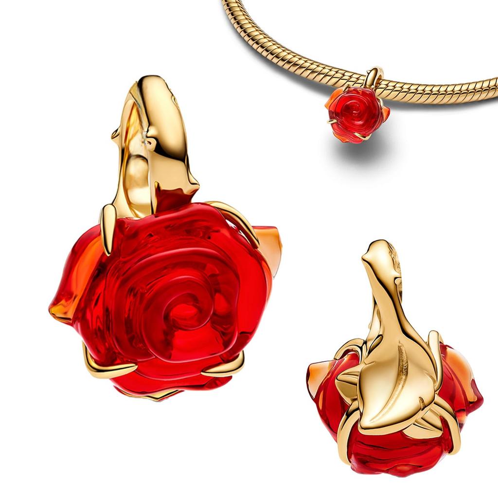 New Copper Red Christmas New Year Animal Love Flower Pendant Beads Fit Original Bracelets Necklaces Jewelry Gifts