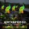 Solar Lamp Peacock Animal Solar Garden Lights Solar Powered Led Light Outdoor Garden Decoration Lamp Waterproof Solar Light