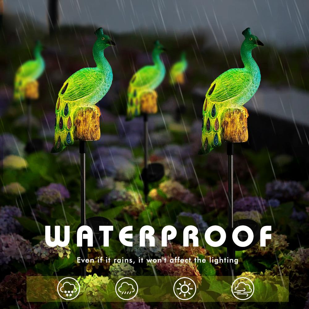 Solar Lamp Peacock Animal Solar Garden Lights Solar Powered Led Light Outdoor Garden Decoration Lamp Waterproof Solar Light