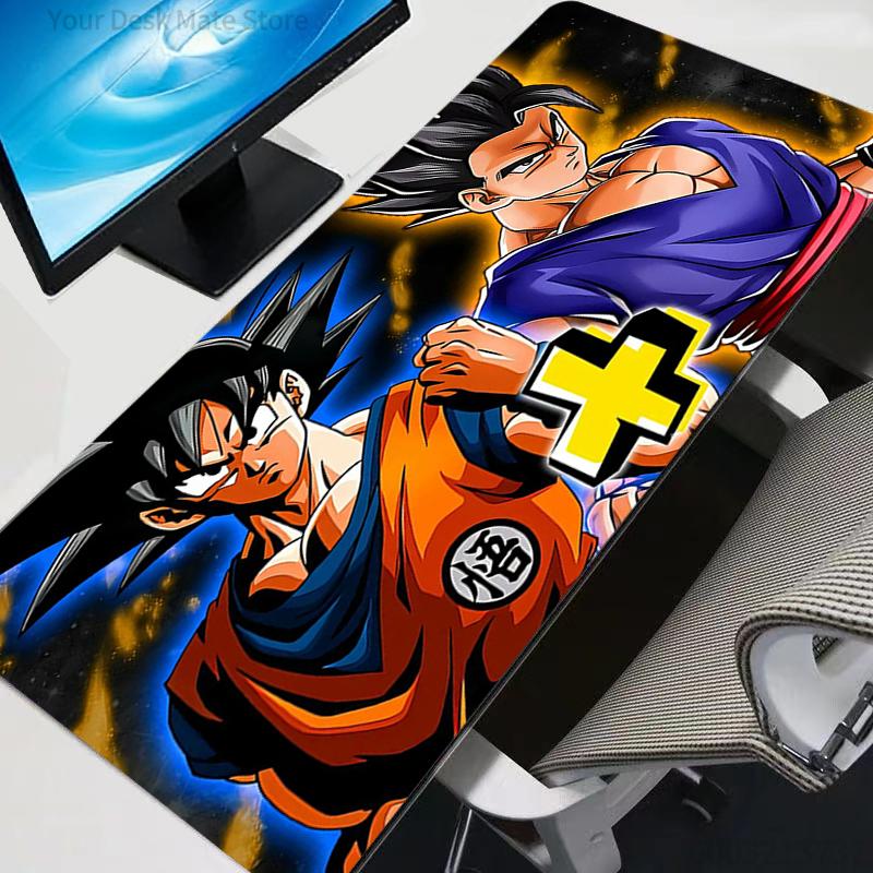 Large Mouse Pad Pc Speed For E-sports Players Rug Laptop Computer Keyboard Desk Mat Dragon Balls Vegeta And Goku Anime Mousepad