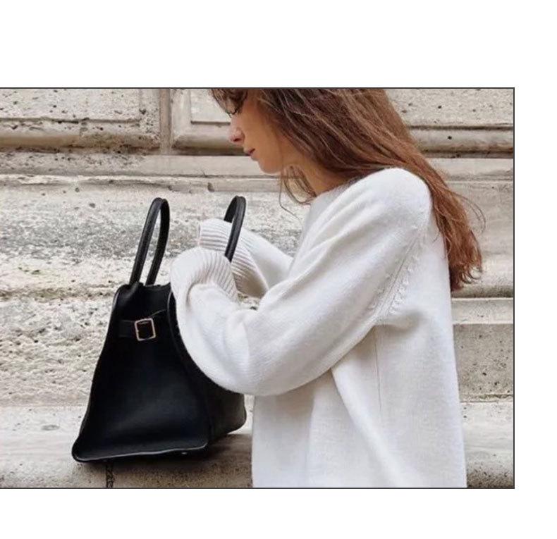 THE ROW Margaux 15 Semišová taška - Velkokapacitní podzimní/zimní dojíždějící aktovka