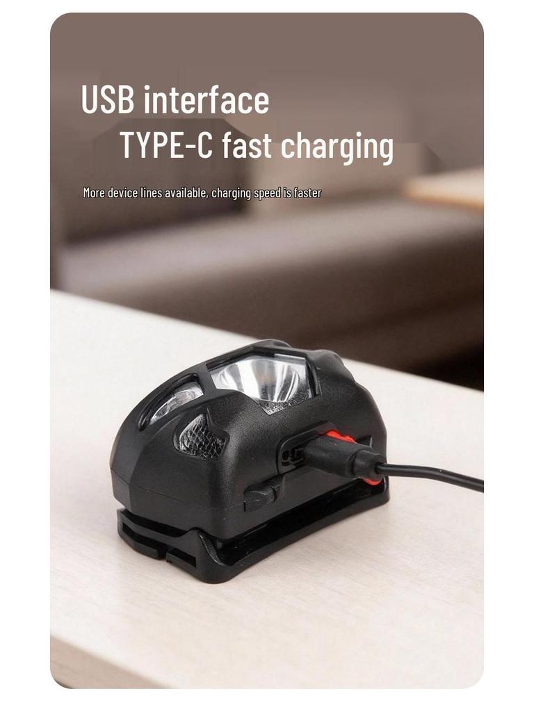 Rechargeable Ultra Bright Long-Range Headlamp with Induction Sensor and Extended Battery Life