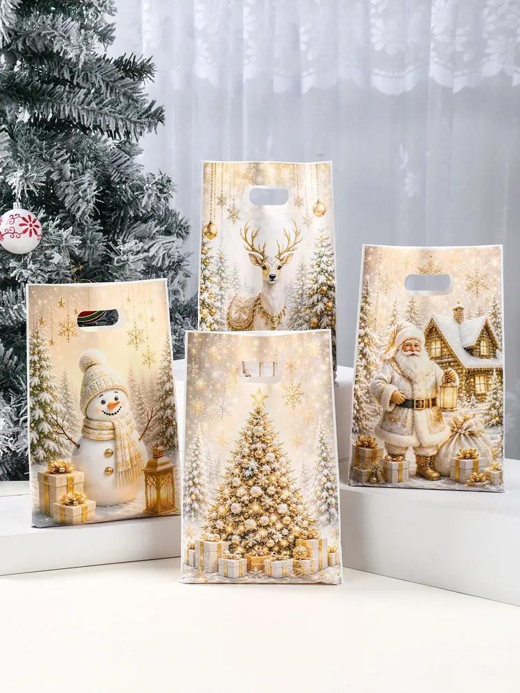 New year gift bag with handles, 16.5 * 25 cm