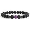 Sieben Chakra 8mm Steinperlen Yoga Armband