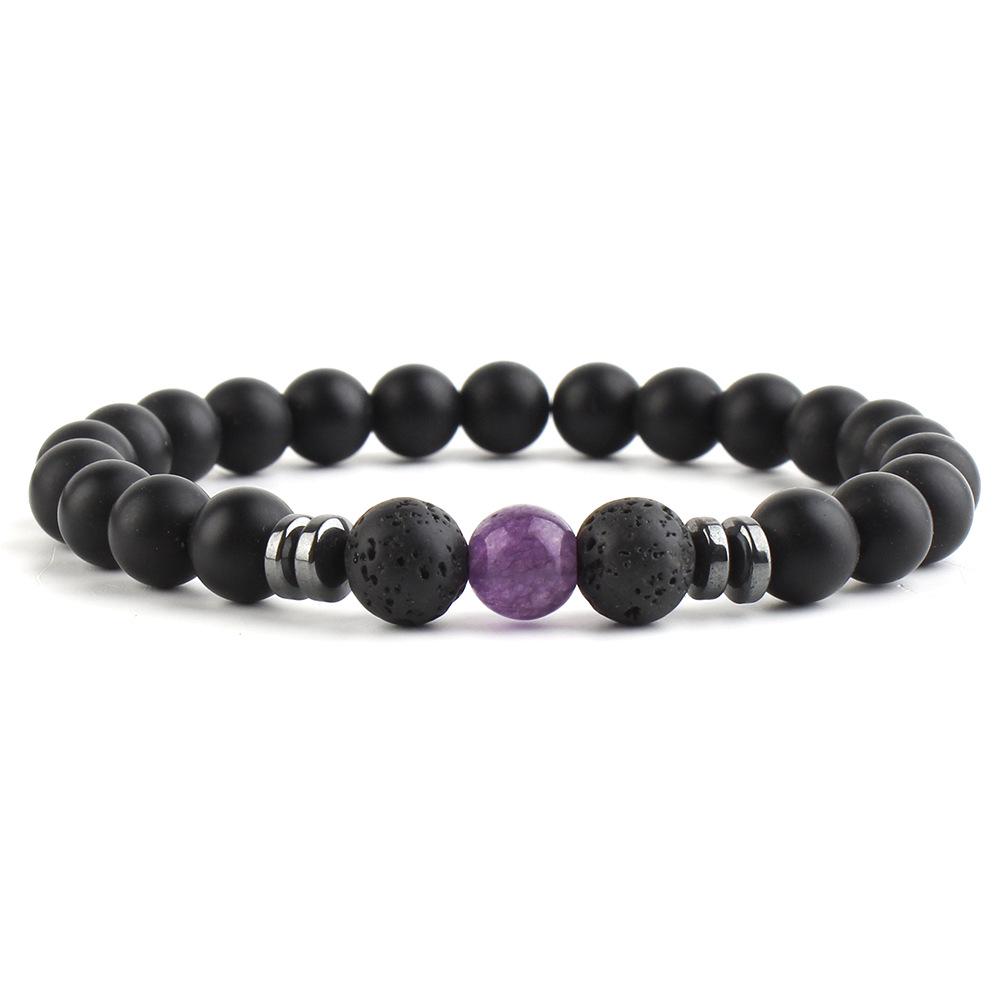 Sieben Chakra 8mm Steinperlen Yoga Armband