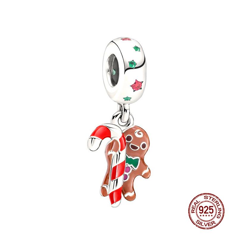 Original Charms Copper Christmas Series Elk Charm Bead Fits 3Mm Original Bracelets For Women Diy Fine Jewelry Gifts