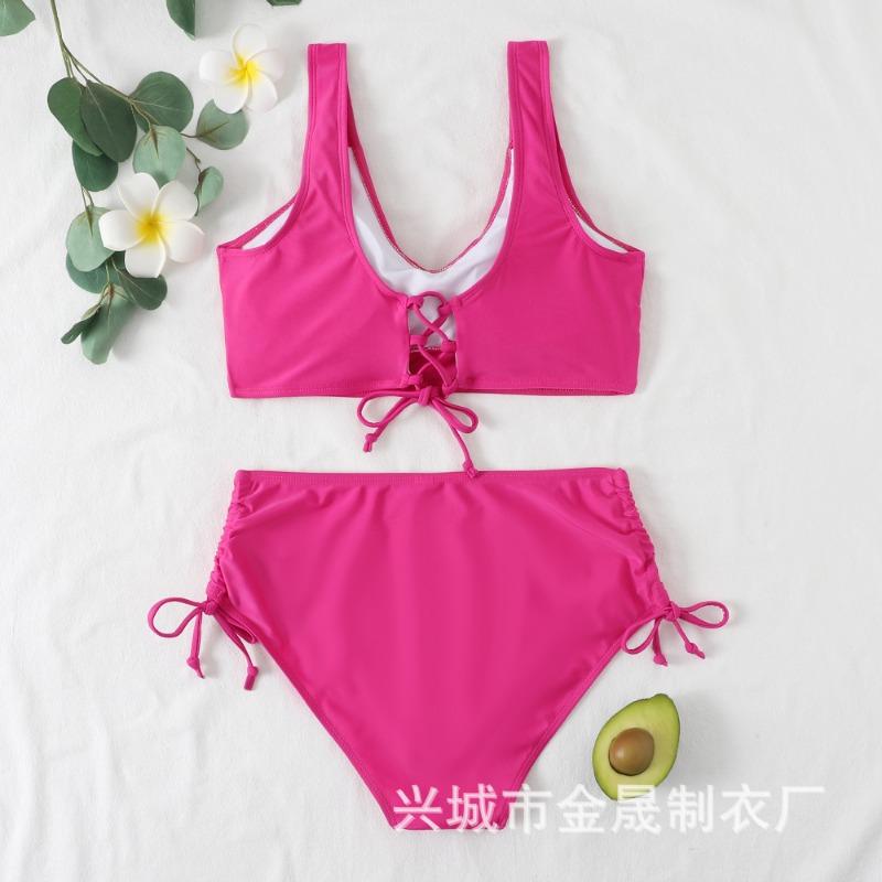 Swimsuit Solid Color Split Swimsuit Bikini Set Underwear Two-piece Set