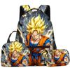 3D Animation Wukong Dragon Ball Super Student School Bag Backpack Lunch Bag Pencil Bag Three-Piece Set