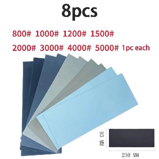 Schleifpapier Set Nass/Trocken Schleifpapier Polieren 60-20000 Körnung Schleifpapier Schleifwerkzeuge Auto Metall Kunststoff Polieren