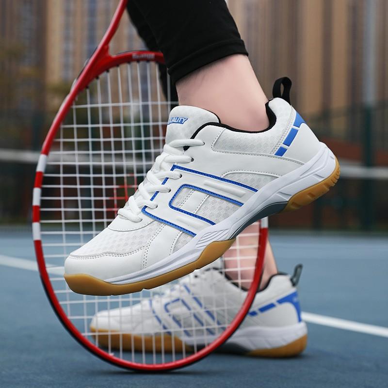Professional Badminton Shoes Men Women Non-Slip Rubber Sole Breathable Mesh Upper Carbon Plate Support Rotating Hook