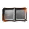 Yakishime Two-Piece Plate (Medium) [74 X 131 X 21mm] Divided Plate