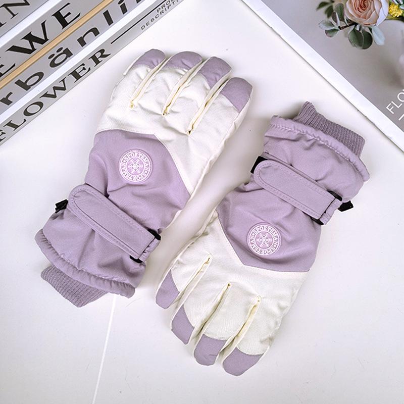 Unisex Winter Touchscreen Ski Gloves - Velvet Lining, Anti-slip, Windproof, Warm Sports Gloves