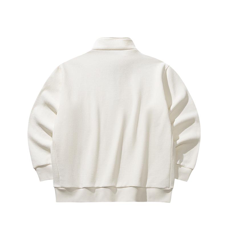 Anta Half High Neck Waffle Sweatshirt Unisex tops 152618721-1