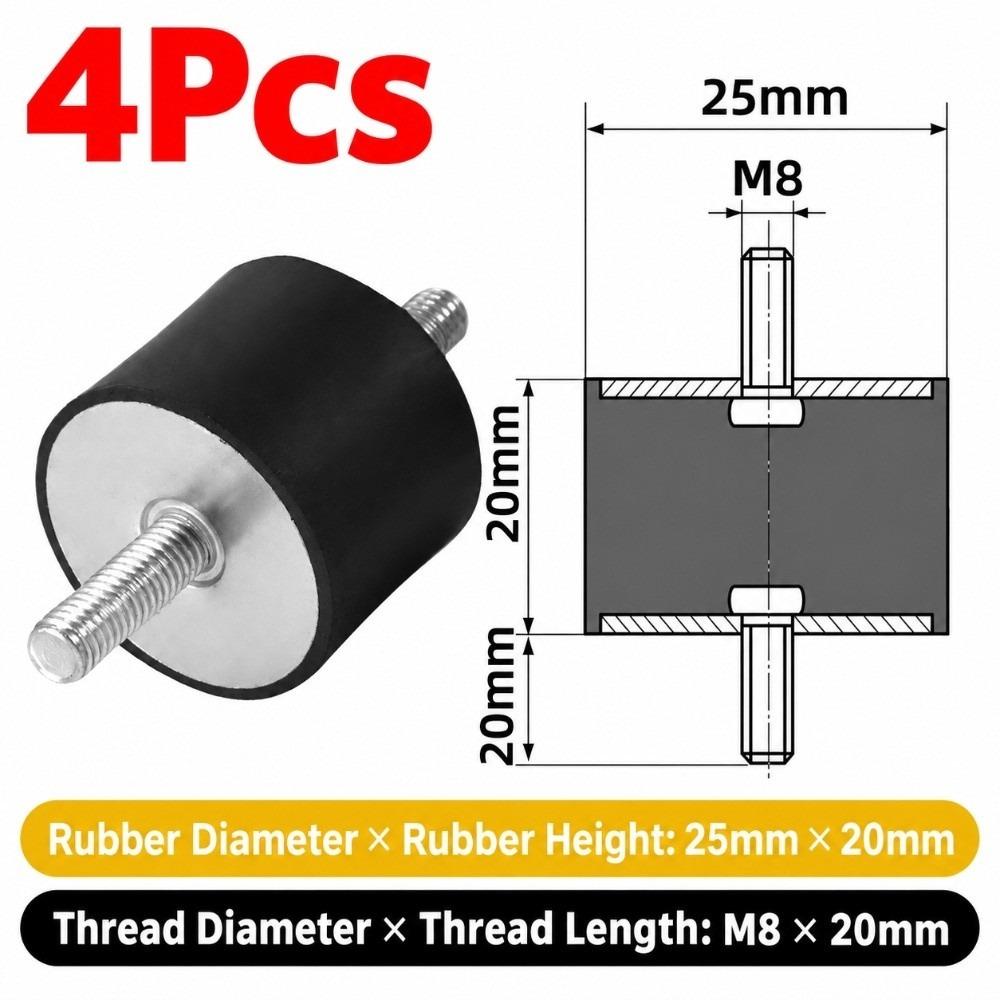 M3 M4 M5 M6 M8 M10 Silentblock Bobbin Mount Male Thread Shock Absorber for Marine Automotive Use