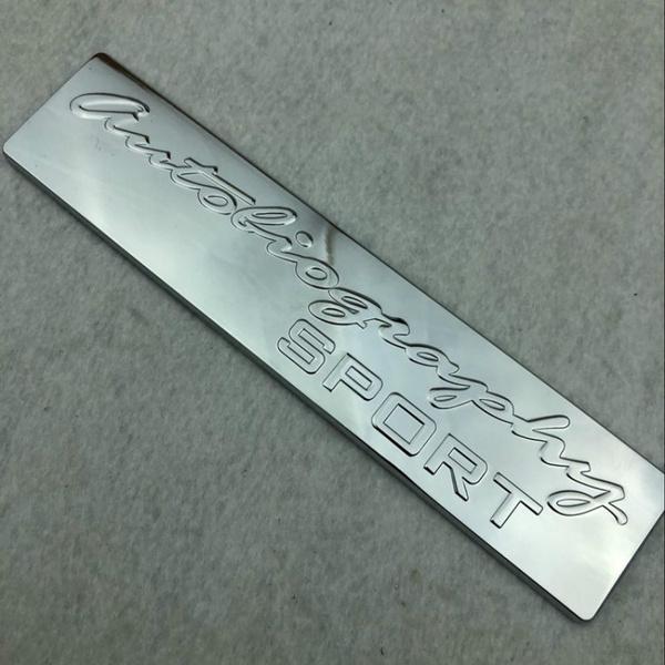 1 Stücke 16,8 cm * 3,1 cm Metallbeschichtung Autoabzeichen SPORT Logo Heckaufkleber für Land Rover Emblem Aufkleber