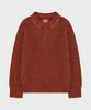 SINOON Mixed Boucle Collar Knit (Red)