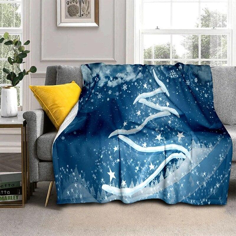 

Різдвяний подарунок М який плюшевий диван-ліжко Ковдри для пікніка з мультфільмами Сучасні фланелеві ковдри Gedruckt Bettdecke Geschenk 75cm x 90cm