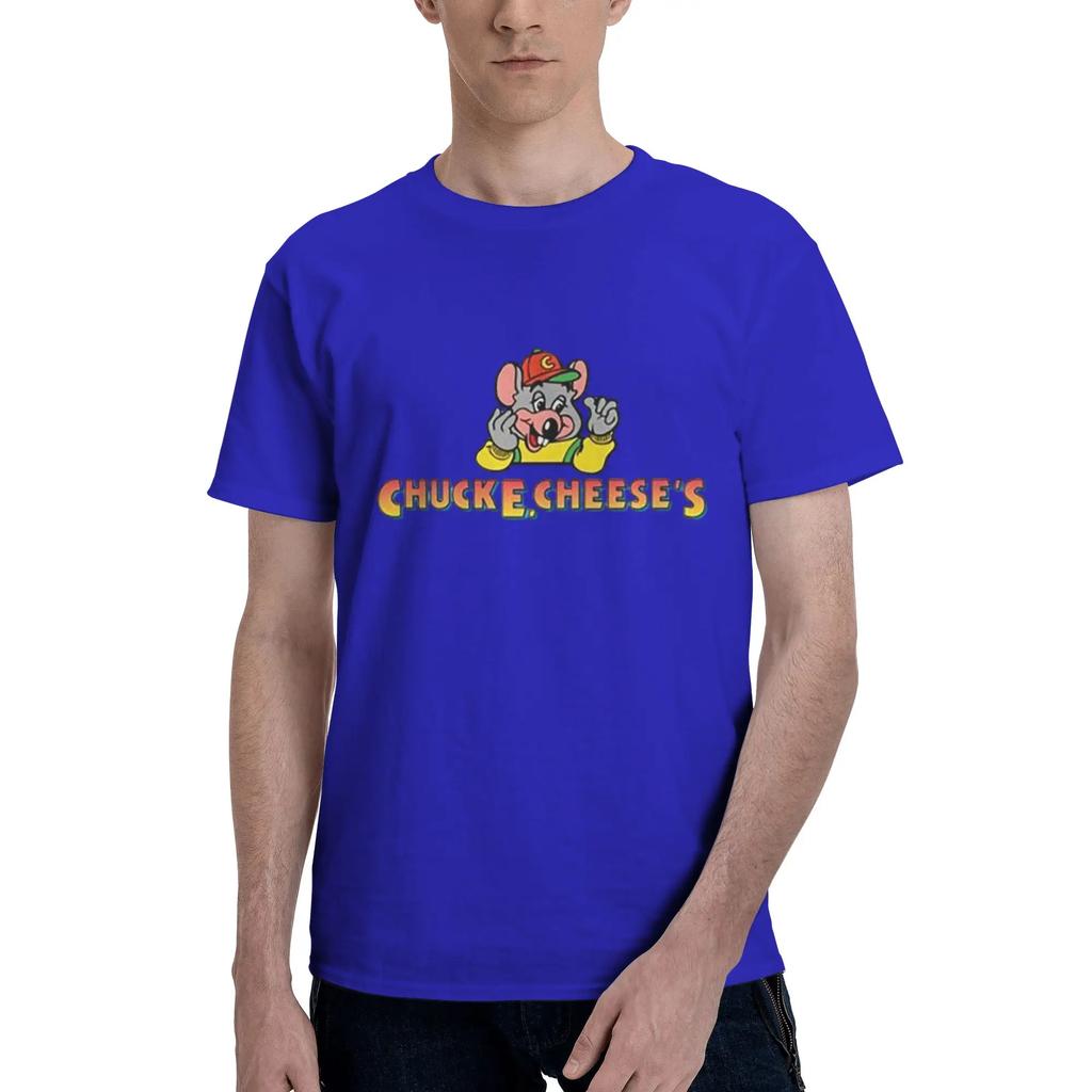 Chuck E Cheese 100 Cotton TShirt Mens Oversized T Shirts Men Crew Neck Short Sleeve S6XL