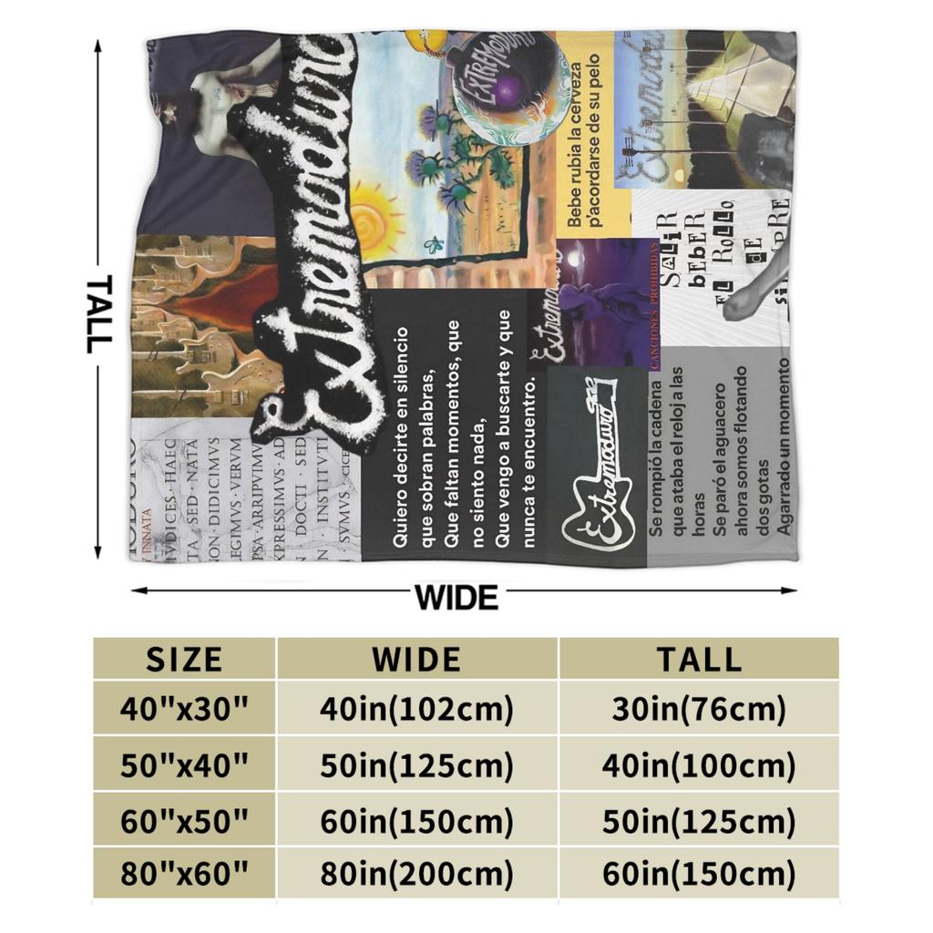 Superweiche Extremoduro Rockband Tour Wohndecke Premium Flanellfleece Leichte Bettdecke Gemütliche Decken Ganzjahresnutzung