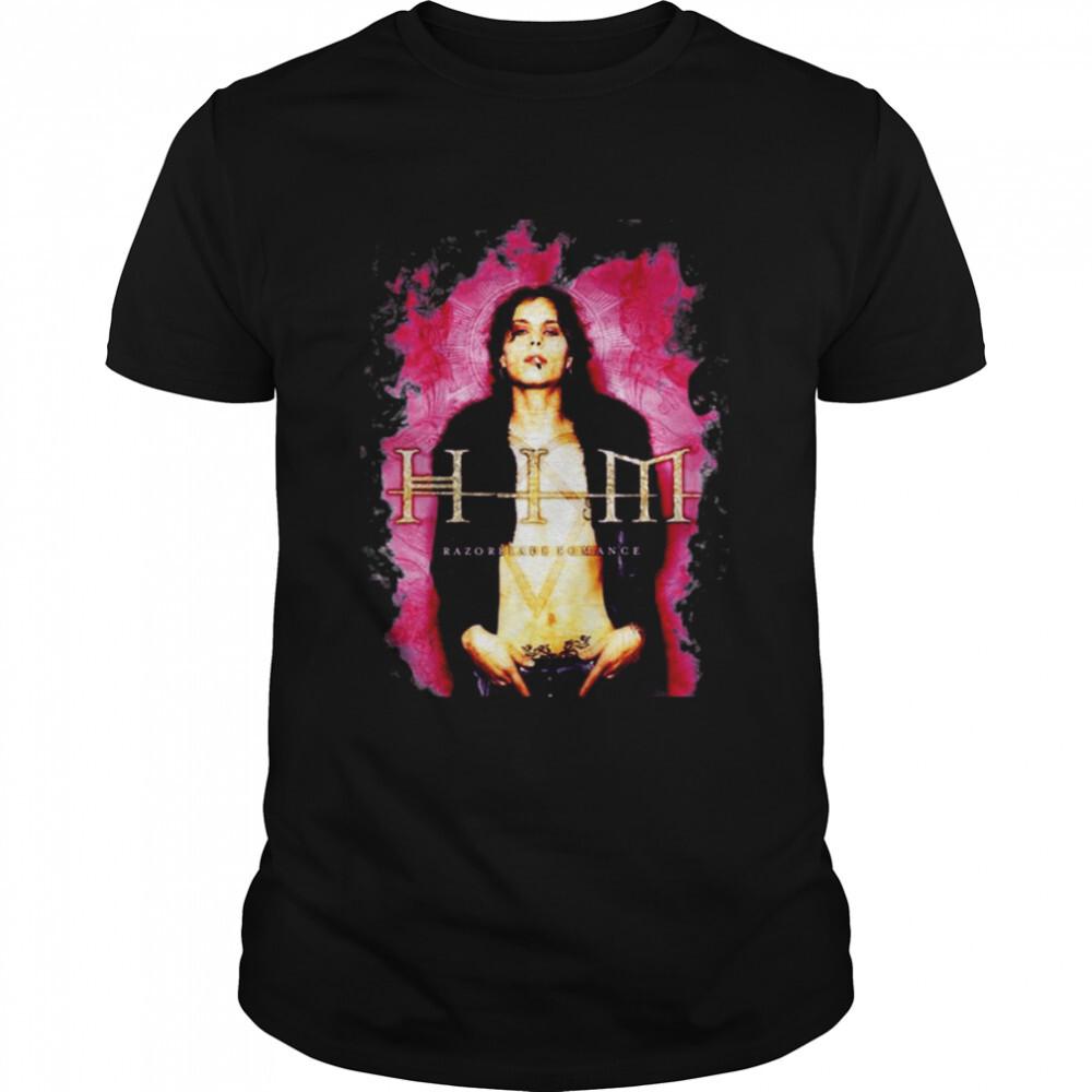 Группа HIM Him Ретро Рок-группа S-4XL Для фаната Хлопок CG328 Унисекс Футболка XXXXL