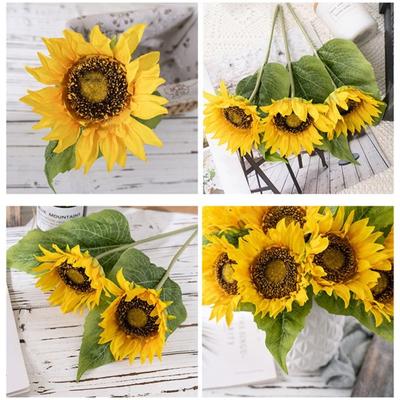Künstliche Blumen-Sonnenblumen, lebensecht, realistisch, pflegeleicht, lichtecht, pflegeleichte künstliche Blumen