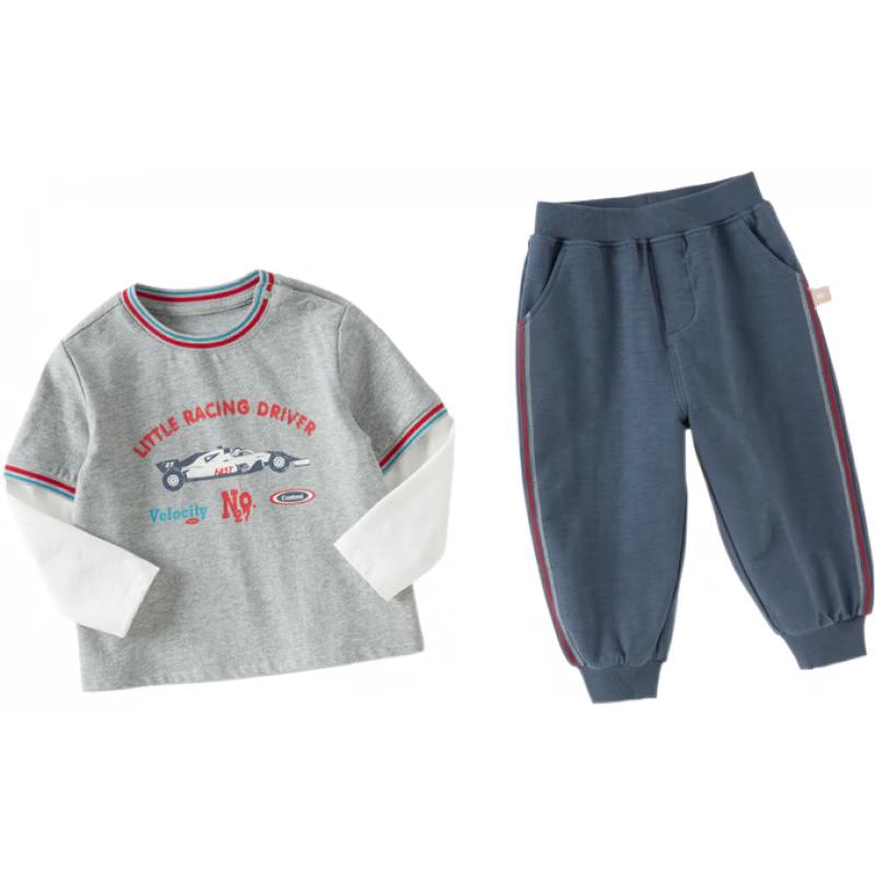 DAVE & BELLA Boys Faux Two-Piece T-Shirt & Knit Pants Set 110cm
