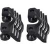 Finned Slotted Head Spark Plug Bolt Covers Compatible for 1999-2014 Harley Touring Electra Glide Street Glide Road King Trikes,Black