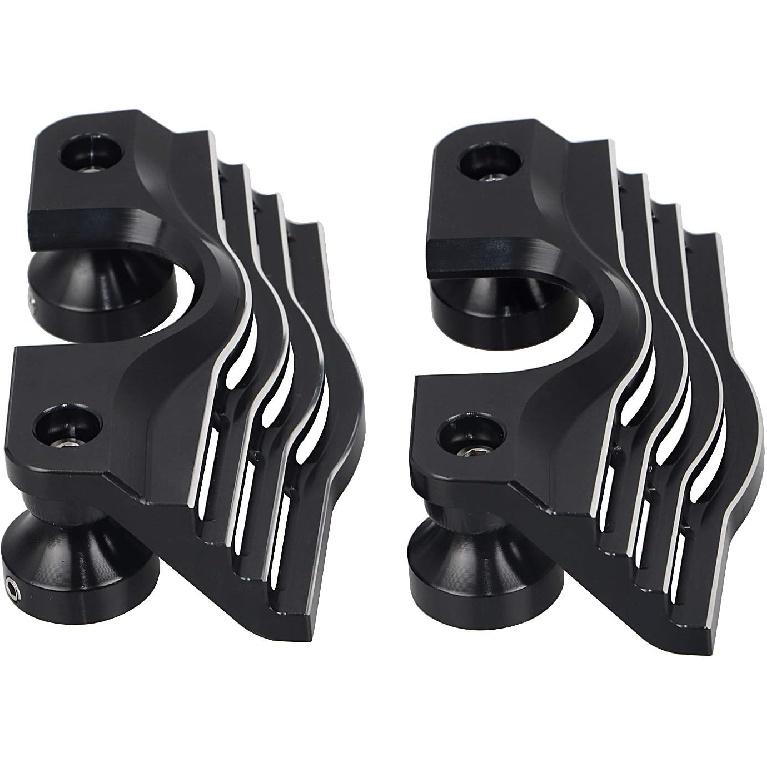 Finned Slotted Head Spark Plug Bolt Covers Compatible for 1999-2014 Harley Touring Electra Glide Street Glide Road King Trikes,Black