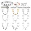 Simple Design Butterfly Star Heart Tassel Chain Pendant Italian Charm Links Fit 9MM Stainless Steel Bracelet DIY Making Jewelry