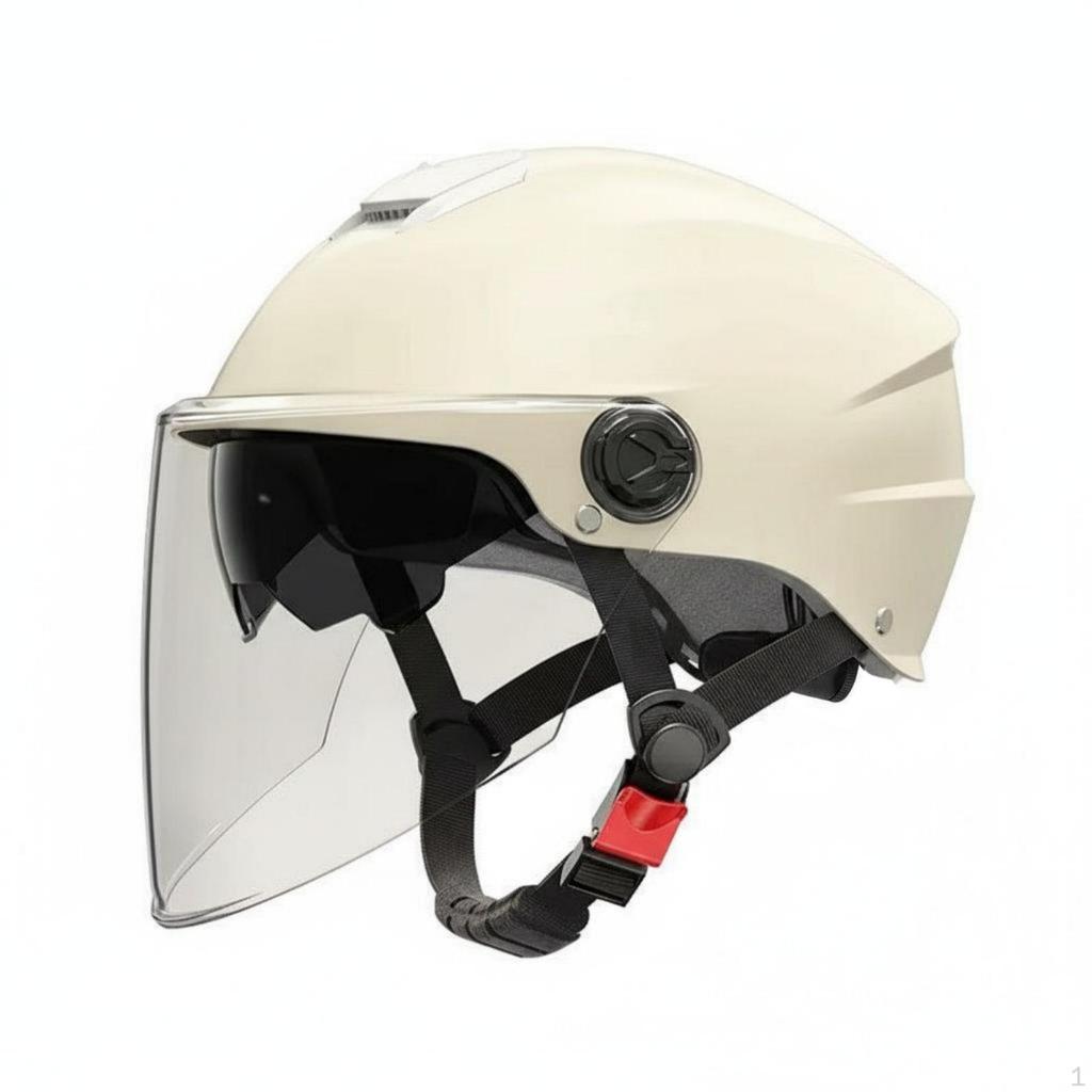 Double Visor Helmet Sun Protection Electric Bike Breathable Guarding Headwear for