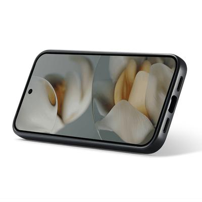 DG.MING Pro Google Pixel 10 Pro XL pouzdro PU kůží potažený PC+TPU hybridní kryt na telefon