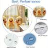 Playful Ducks Shower Curtain - Heartwarming Bath Time, Polyester, 12 Hooks, 70.8x70.8 Inches, Adorable Design, Machine Washable