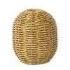 Woven Faux Rattan Vase Handmade Indoor Decorative Vase for Dried Artificial Flowers Rustic Farmhouse Boho Wicker Vase Basket for Table Centerpiece