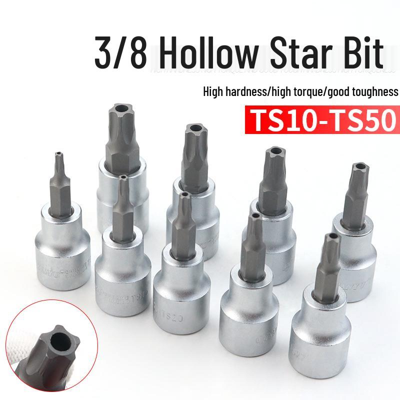 Набор Torx-ключей Южного Хэнаня: Внутренний шестигранник TS10-TS50, привод 3/8 Hollow Star Socket TS10