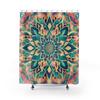 Boho Mid Century Modern Shower Curtain - Abstract Retro Geometric 10a
