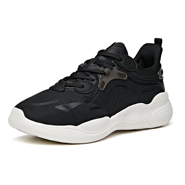 Anta Training Shoes With Shock Absorption And Slip Resistance Women Sneakers Black White 122127720-1