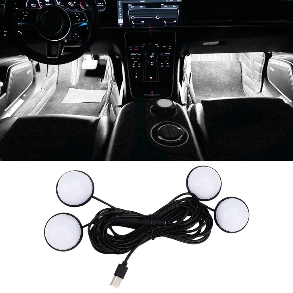

USB Rechargeable LED Atmosphere Lights Automotive Neon Lamp Car Ceiling Lamp Reading Light Car Interior Decorations білий