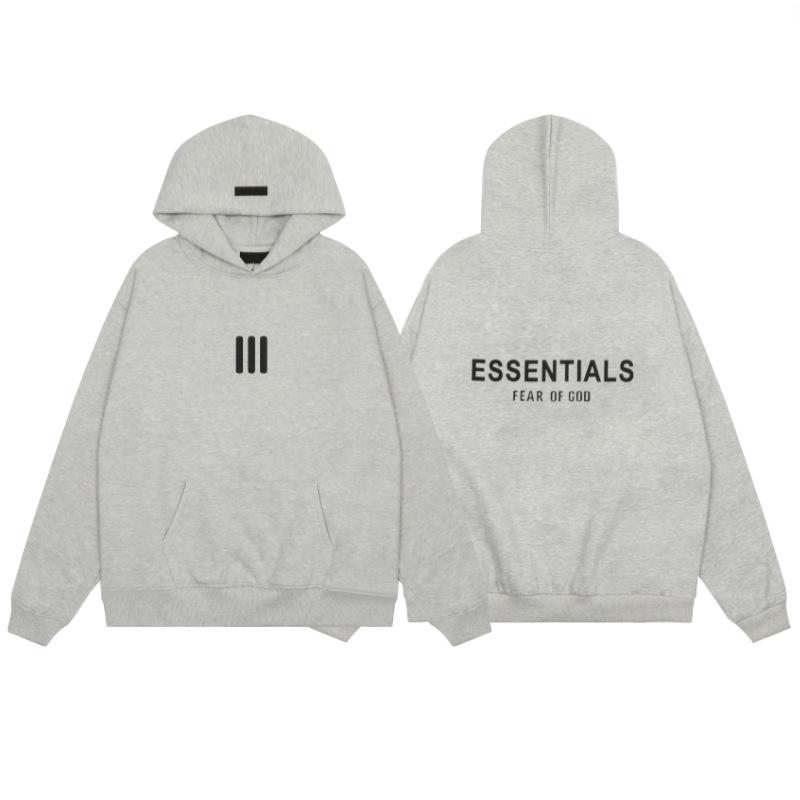 Herbst/Winter Unisex FOG ESSENTIALS Beflockter Hoodie Sweatshirt – Paar Lockerer Schnitt mit Plus Samt