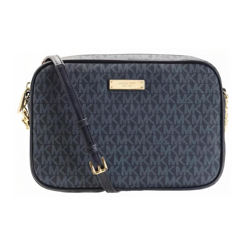 MICHAEL KORS Adjustable shoulder strap coated canvas crossbody bag women s blue синий