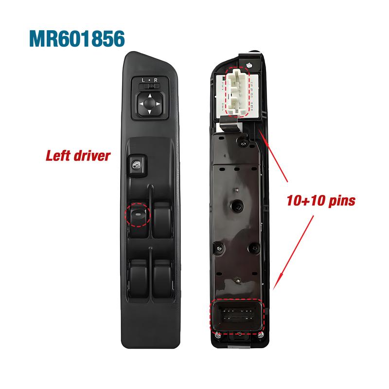 MR601856 For Mitsubishi Pajero Pinin Montero H77 1998-2005,Front Left Side Master Power Window Lifter Control Switch Panel