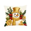 Plush Christmas Pillow Cover Soft Xmas Tree Pillowslip Elk Santa Pillow Cover  Living Room