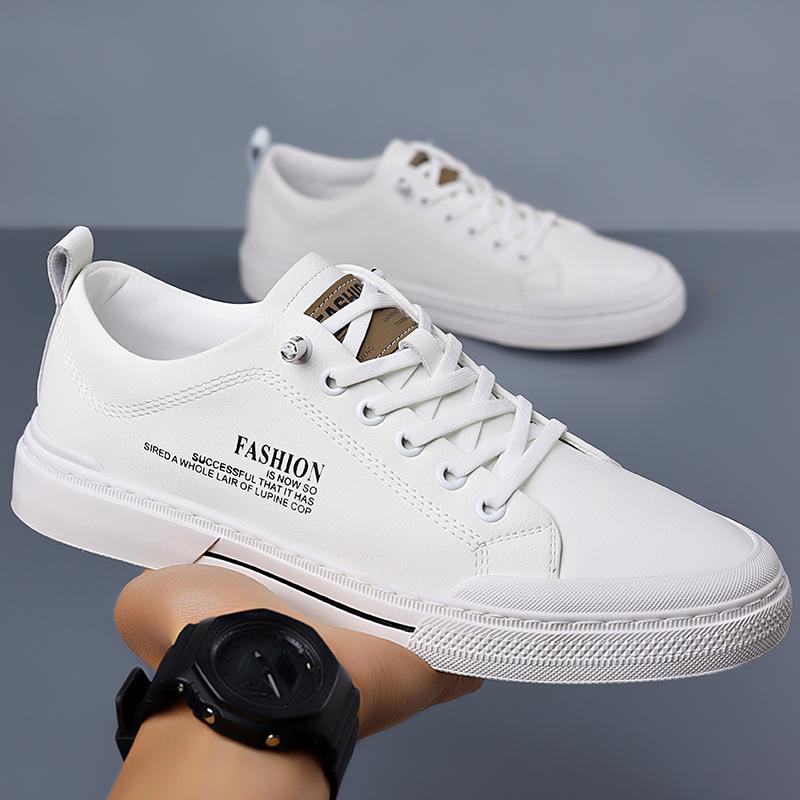 Fashion Classic Men Leather Casual Shoe British Leather Sneakers New Trendy Skateboard Footwear Outdoor Tenis Masculino Fashion Sneakers