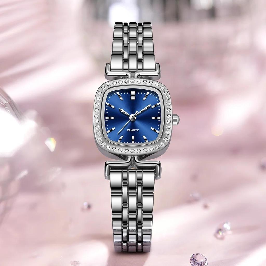 Quartz Movement Watch for Women Lady Dress Casual Wristwatch Alloy Strap Brecelet Watches