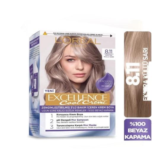 

Краска для волос L’Oreal Paris Excellence Cool Creme 8.11 Экстра пепельный блонд