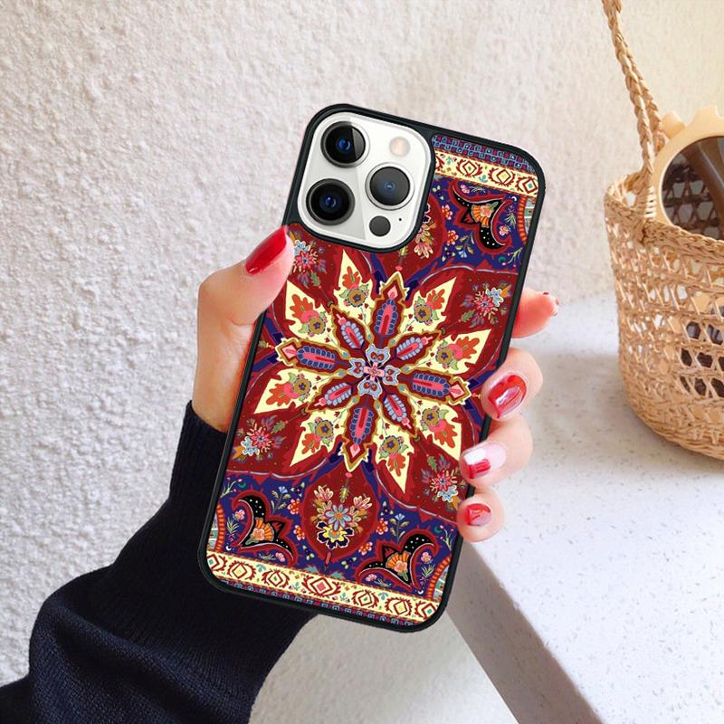 Persian Carpet Floral Pattern Phone Case for iPhone 17 Air 16 Coque 15 14 12 13 PLUS 11 PRO MAX Back Cover Fundas