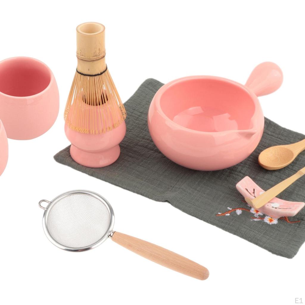 Japanese Matcha Tea Set Accessory, Sifter Traditional Whisk Spoon and Holder Bowl for