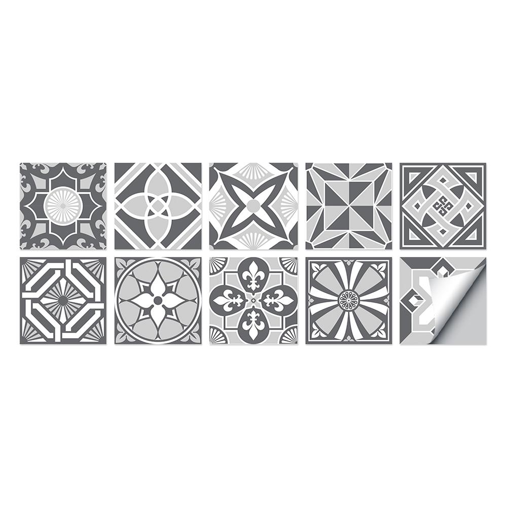Tile Stickers Waterproof Kitchen Retro Moroccan Self Adhesive Bathroom Decal Vinyl Peel And Stick Wall Decoration Wallpaper NONE