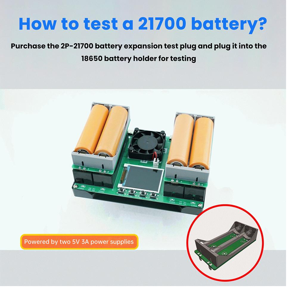 Vierkanaliger 18650-Akku-Kapazitäts- und Innenwiderstandstester Automatisches Lade-Entlade-Modul Elektronischer Lasttester