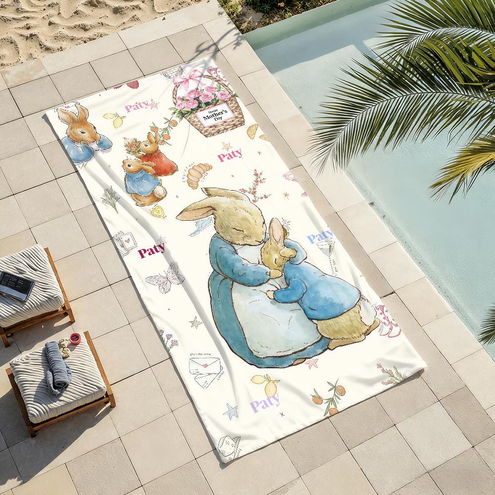 Cartoon cute P-peter rabbit Towel Drying Bath Towel Applicable To Light Swimming Camping Yoga Beach Out